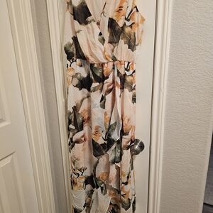 Elegant Floral Print Maxi Dress